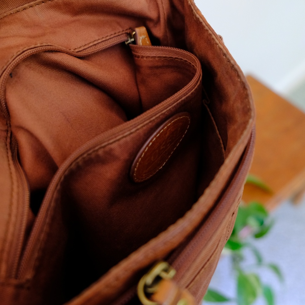 Fossil Brown Leather Crossbody Bag Purse